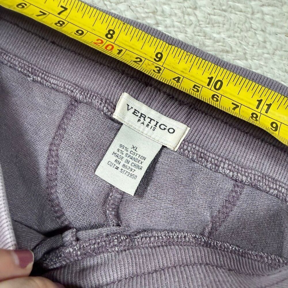 Y2K Vertigo Velour Tracksuit Set Women’s Purple Embroidered Zip Hoodie & Pants - Picture 9 of 9